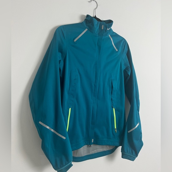 Nike Storm Fit Teal Full Zip Vented Reflective Athletic Fit Track Jacket Size M - Picture 6 of 13